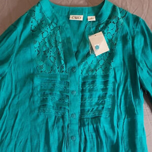 Cato Green Blouse top Size S green